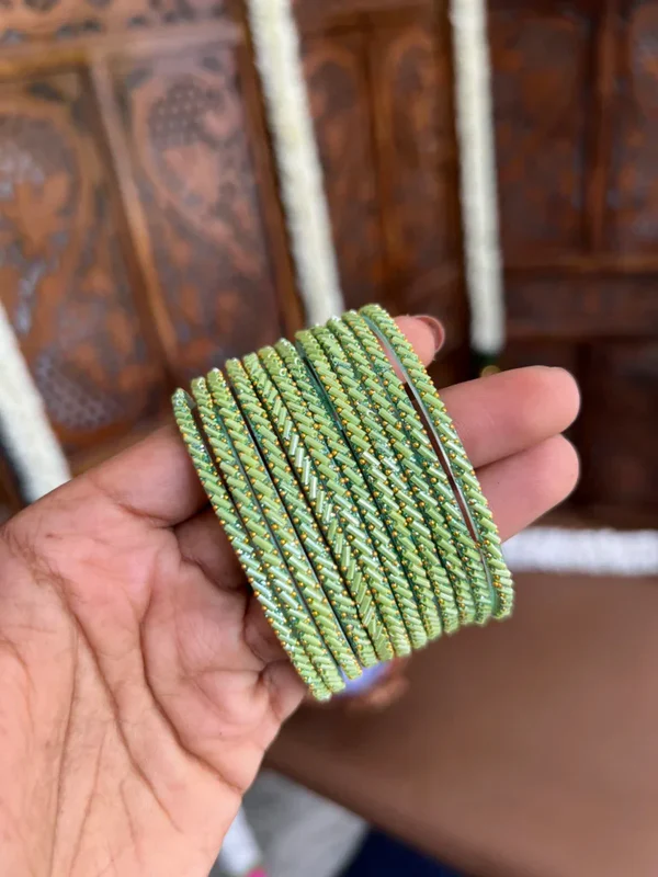 Raindrop Bangles - Soft Mint Green